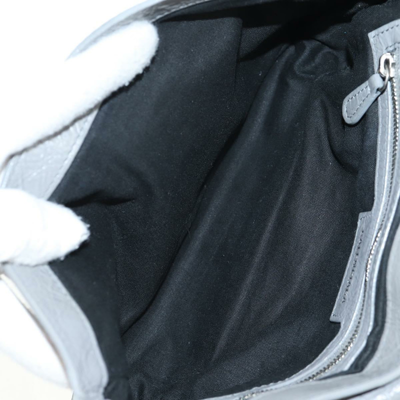 【日本直送】BALENCIAGA翻蓋包 XS 單肩包 皮革 兩用 灰色/銀色 719082 正品 128190SAM-9