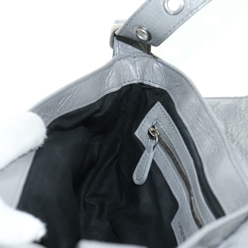 【日本直送】BALENCIAGA翻蓋包 XS 單肩包 皮革 兩用 灰色/銀色 719082 正品 128190SAM-21