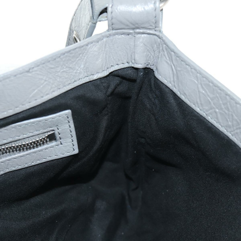 【日本直送】BALENCIAGA翻蓋包 XS 單肩包 皮革 兩用 灰色/銀色 719082 正品 128190SAM-22