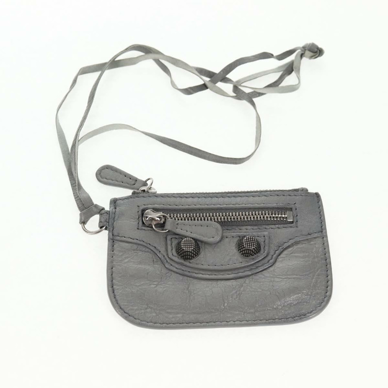 【日本直送】BALENCIAGA翻蓋包 XS 單肩包 皮革 兩用 灰色/銀色 719082 正品 128190SAM-24