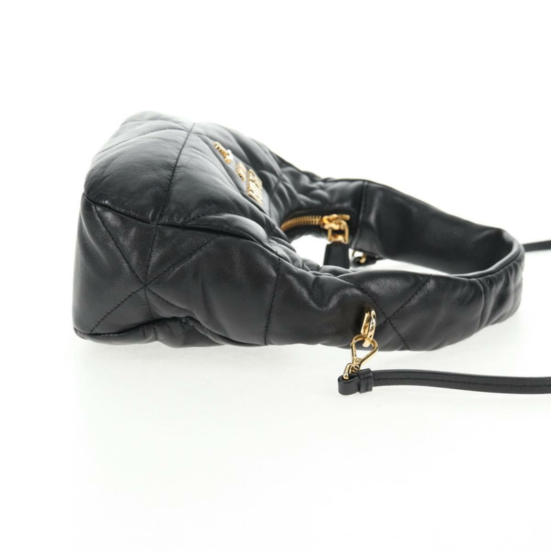 【日本直送】PRADA 手提包 皮革 兩用 黑色 金色 正品 128189SAM-3