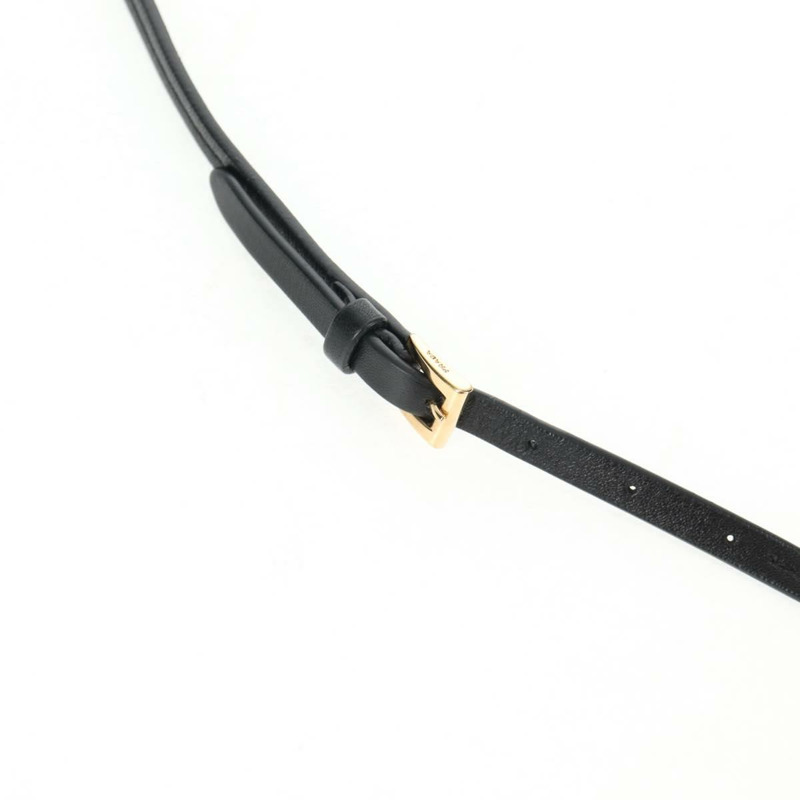 【日本直送】PRADA 手提包 皮革 兩用 黑色 金色 正品 128189SAM-8