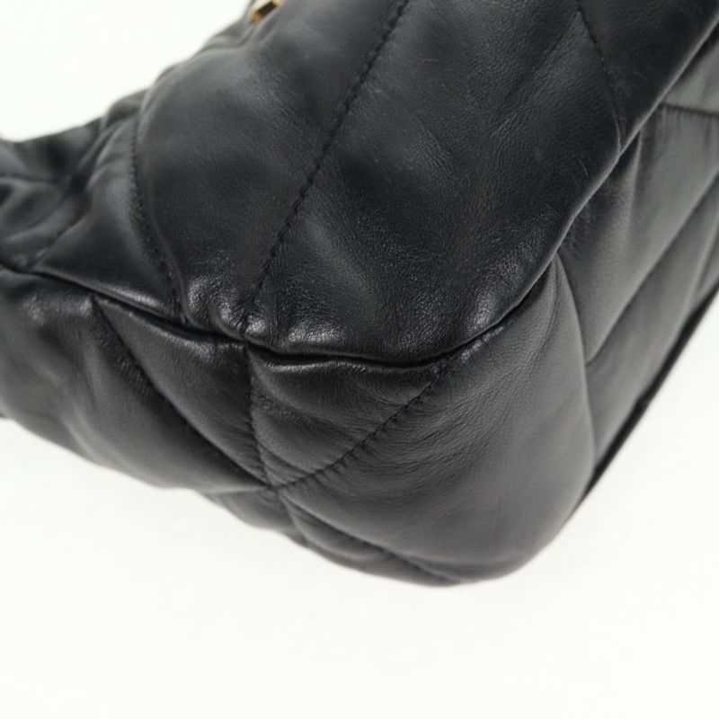 【日本直送】PRADA 手提包 皮革 兩用 黑色 金色 正品 128189SAM-16