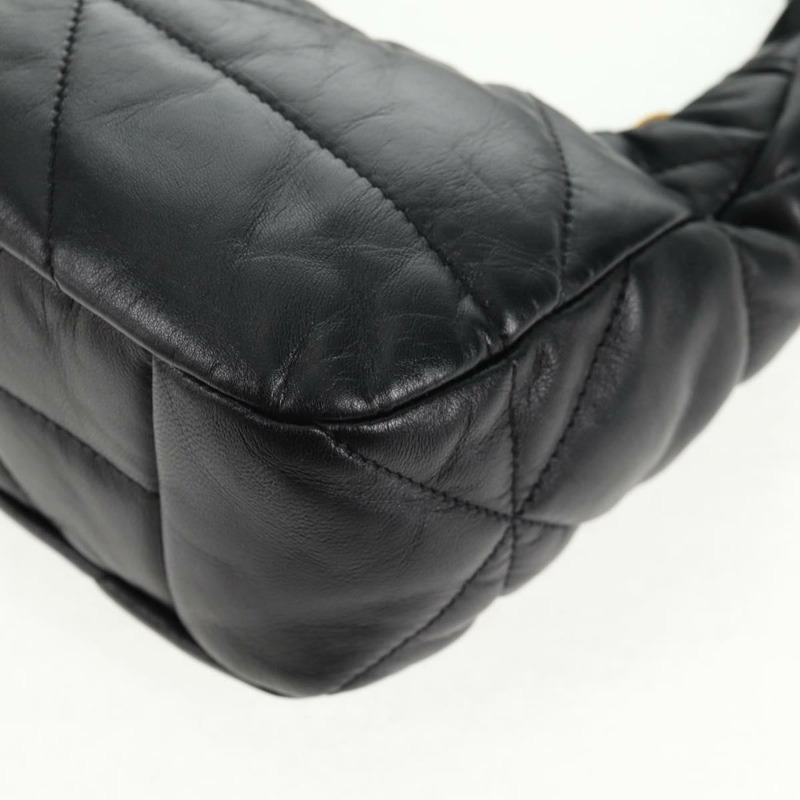 【日本直送】PRADA 手提包 皮革 兩用 黑色 金色 正品 128189SAM-19