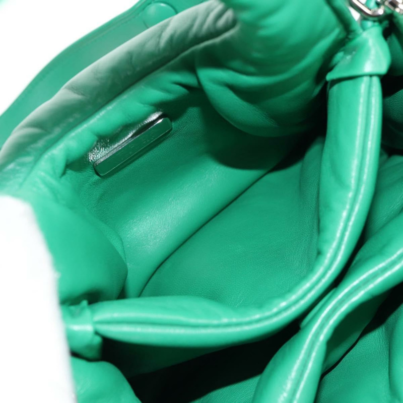 【日本直送】PRADA 手提包 皮革 兩用 綠色 銀色 正品 136732SAM-22