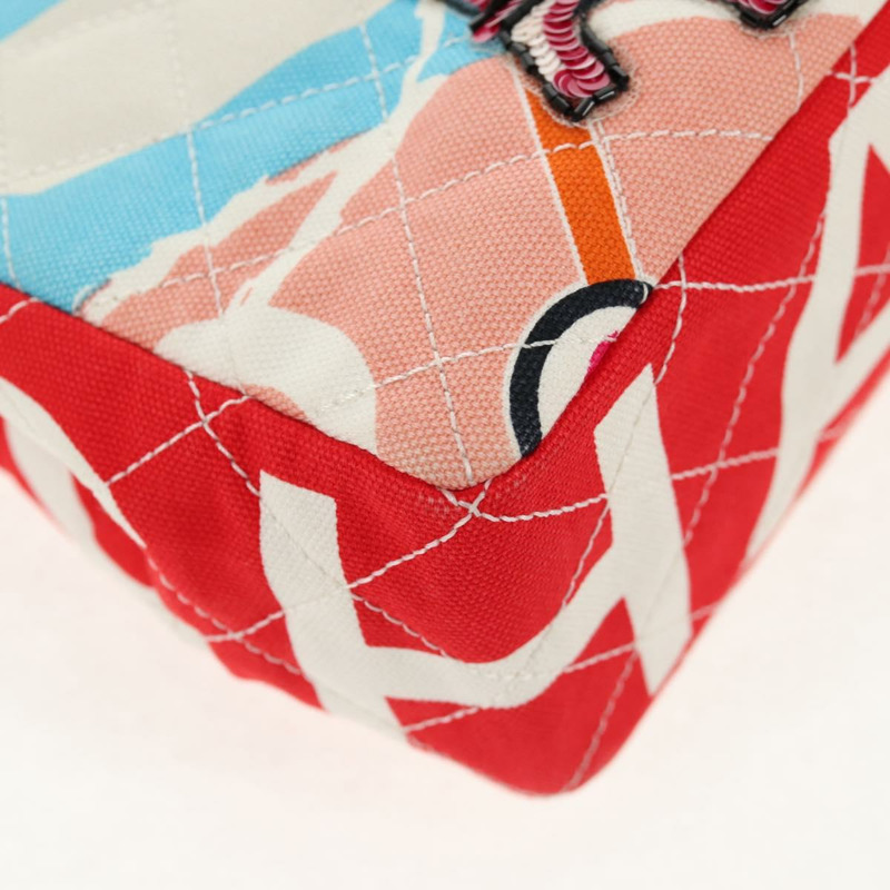 【日本直送】香奈兒 (CHANEL) 絎縫鏈條肩背包 粉紅金色雙C標誌帆布 Auth 128939SAM-16