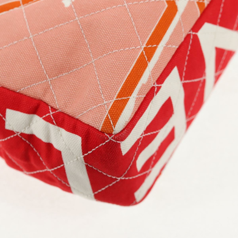 【日本直送】香奈兒 (CHANEL) 絎縫鏈條肩背包 粉紅金色雙C標誌帆布 Auth 128939SAM-18