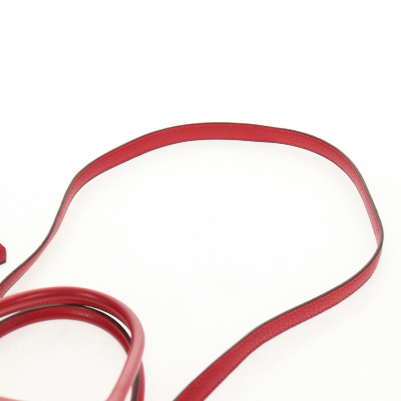 【日本直送】愛馬仕 Bolide 31 手提包 Taurillon 皮革 紅色銀色 正品 142568SM-15