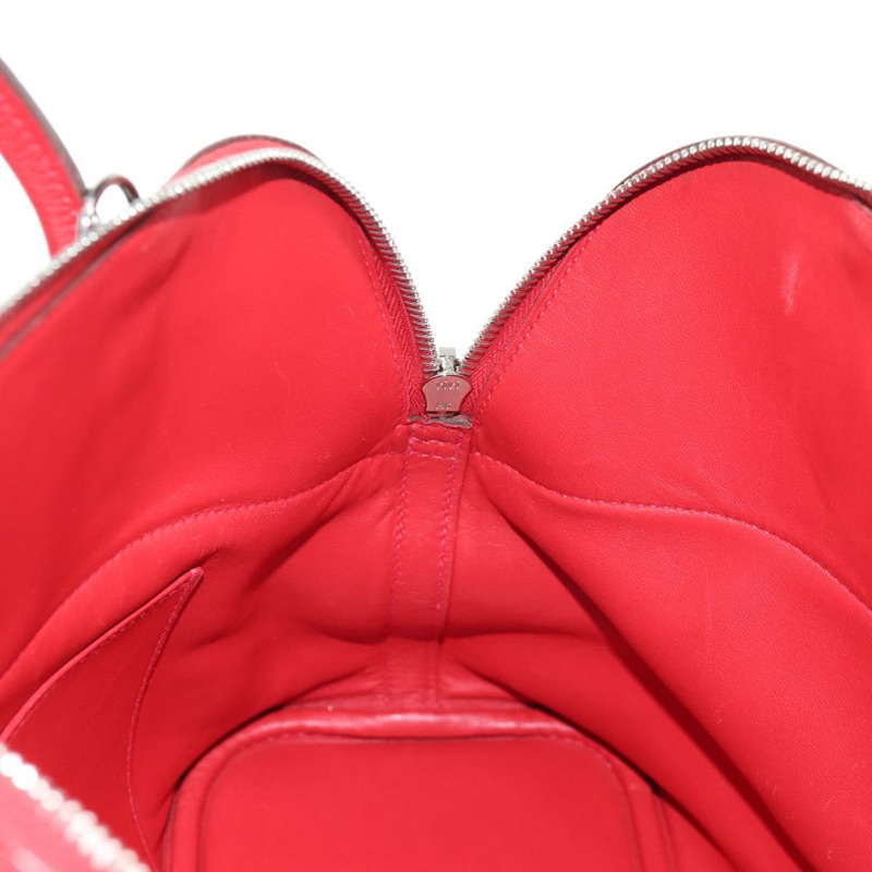 【日本直送】愛馬仕 Bolide 31 手提包 Taurillon 皮革 紅色銀色 正品 142568SM-24