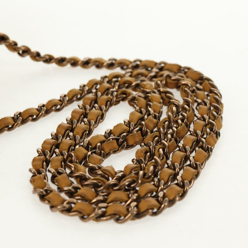 【日本直送】香奈兒鏈條肩背包，麂皮材質，金色，CC標誌，正品編號145362SAM-7