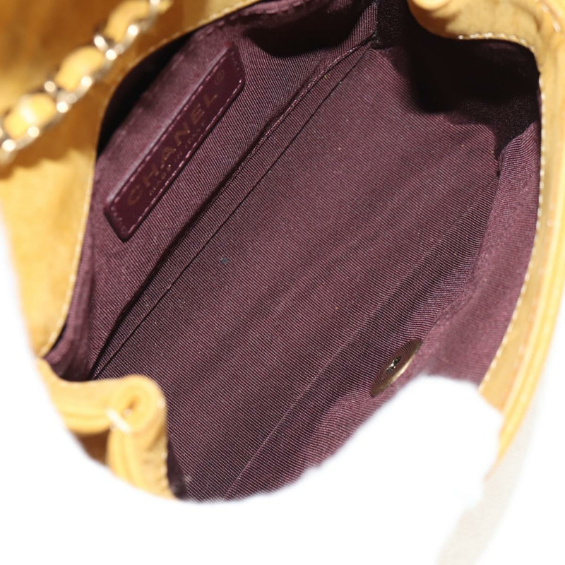 【日本直送】香奈兒鏈條肩背包，麂皮材質，金色，CC標誌，正品編號145362SAM-8