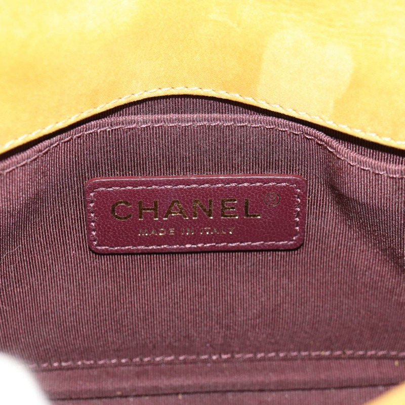 【日本直送】香奈兒鏈條肩背包，麂皮材質，金色，CC標誌，正品編號145362SAM-22