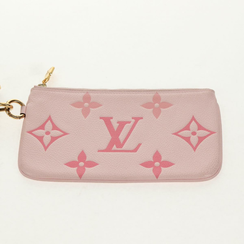 【日本直送】路易威登 Monogram Empreinte Pochette Trio 手袋粉紅 M80407 LV 正品 144344SAM-16