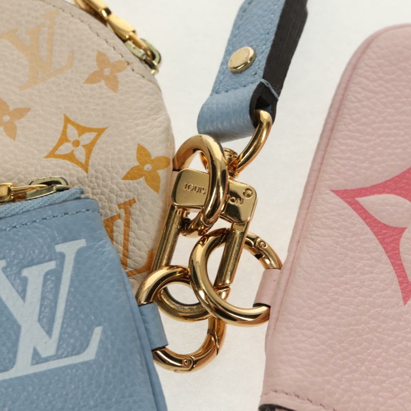 【日本直送】路易威登 Monogram Empreinte Pochette Trio 手袋粉紅 M80407 LV 正品 144344SAM-21