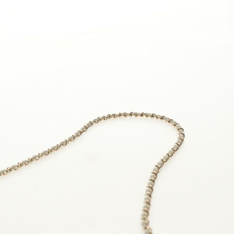 【日本直送】香奈兒 V 字縫線鏈單肩包 白色皮革 金色 CC 標誌 Auth 146360SM-13