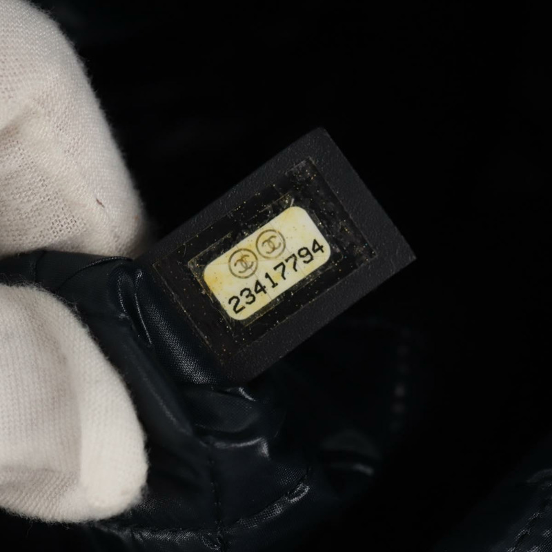 【日本直送】香奈兒 COCO 標誌手提包 尼龍 海軍藍 灰色 CC 正品 145888V-10