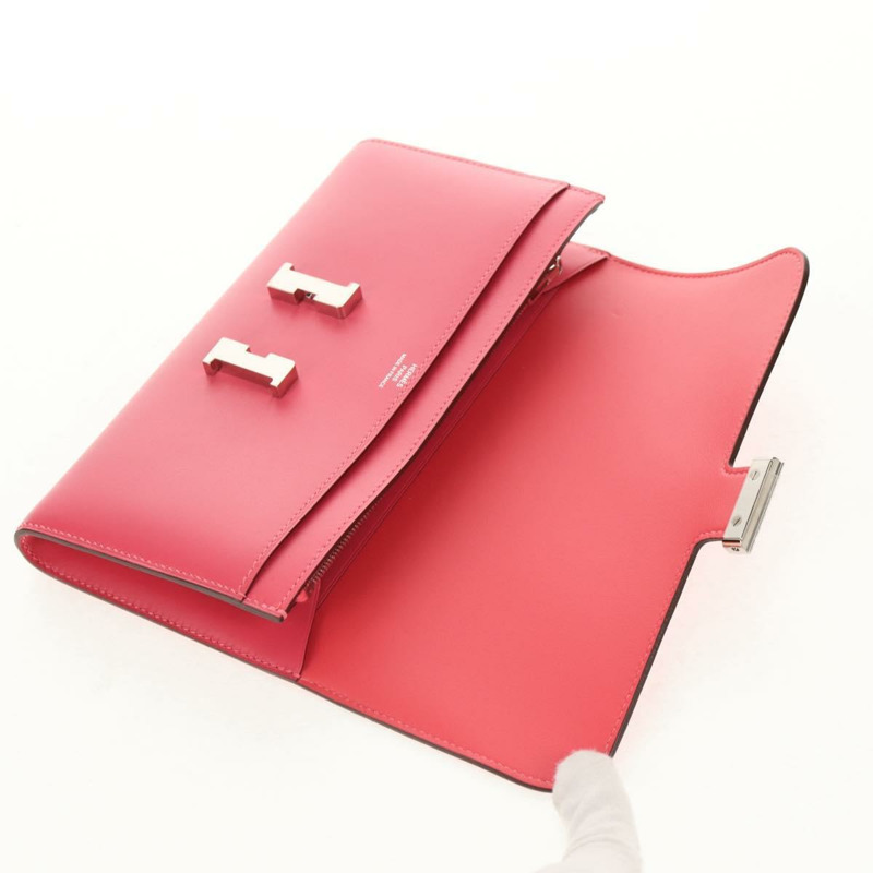 【日本直送】愛馬仕 Constance 長版皮夾，粉紅真皮，正品編號 141188SM-7