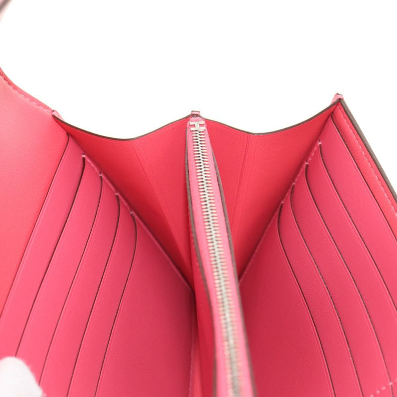 【日本直送】愛馬仕 Constance 長版皮夾，粉紅真皮，正品編號 141188SM-24