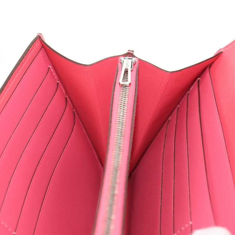 【日本直送】愛馬仕 Constance 長版皮夾，粉紅真皮，正品編號 141188SM-25