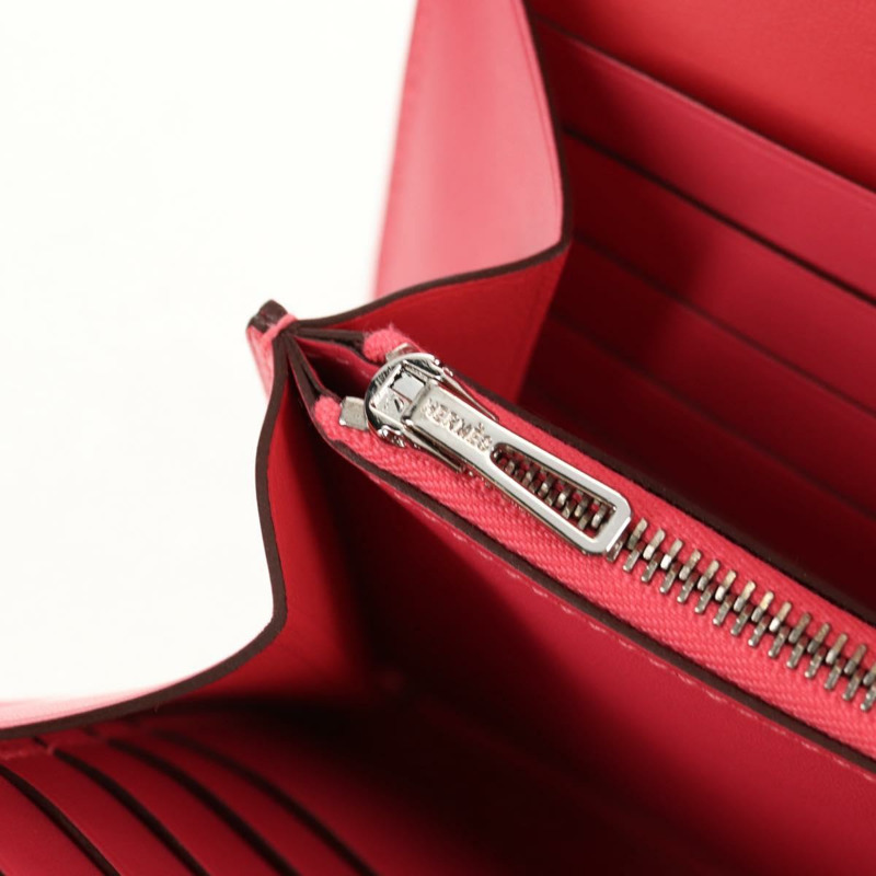 【日本直送】愛馬仕 Constance 長版皮夾，粉紅真皮，正品編號 141188SM-26