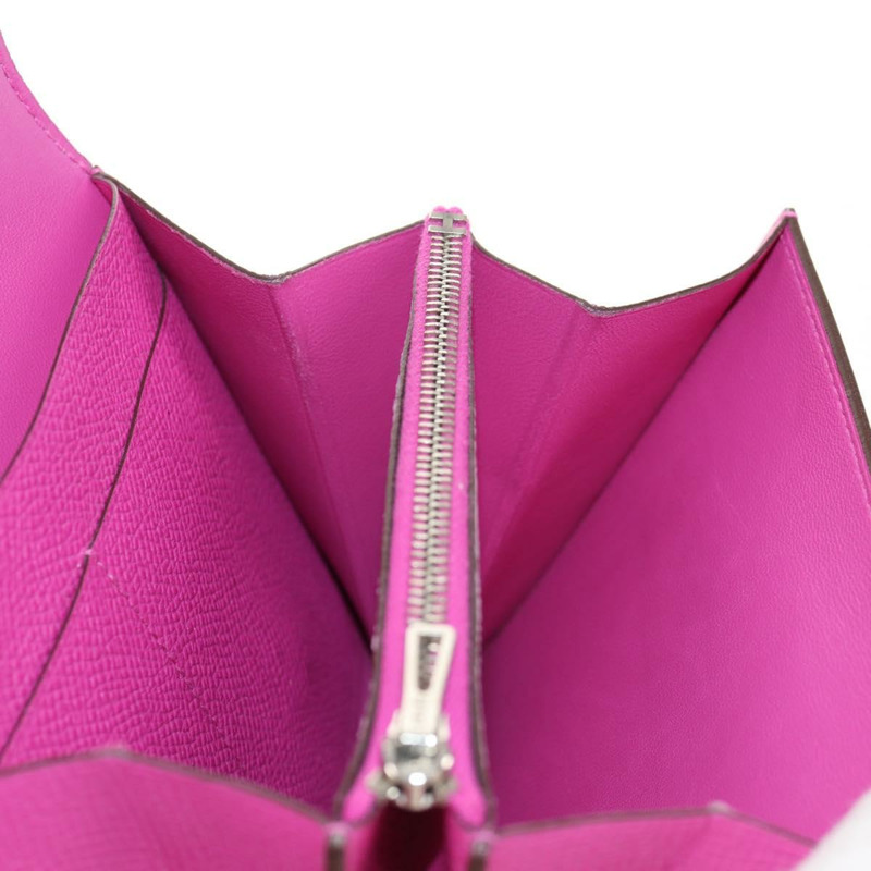 【日本直送】愛馬仕 Constance 迷你皮夾，紫色/粉紅色皮革，正品編號 142362SAM-22