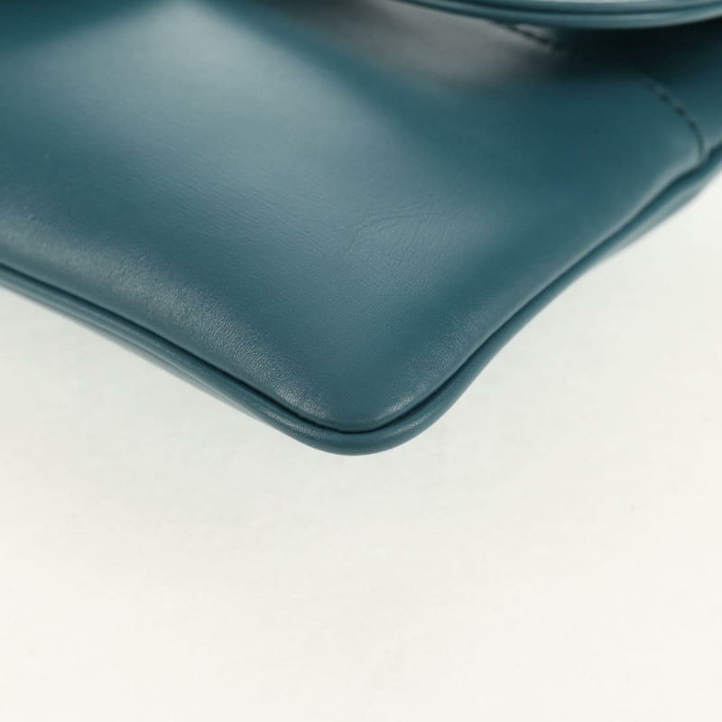 【日本直送】Christian Dior 鏈條雙肩包 皮革 藍色 金色 正品 147974SAM-16