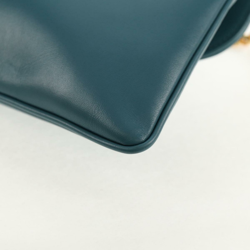 【日本直送】Christian Dior 鏈條雙肩包 皮革 藍色 金色 正品 147974SAM-18