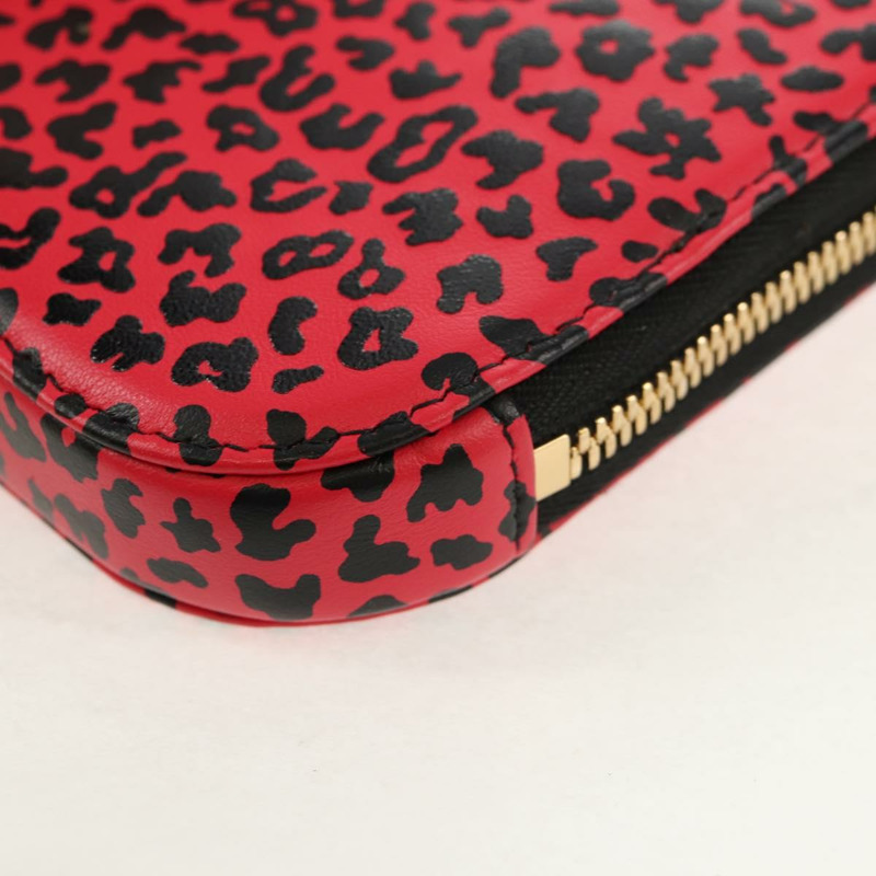 【日本直送】Christian Dior 鏈條手機包 皮革 2way 紅金 Auth 147971SAM-18