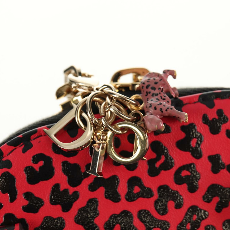 【日本直送】Christian Dior 鏈條手機包 皮革 2way 紅金 Auth 147971SAM-20