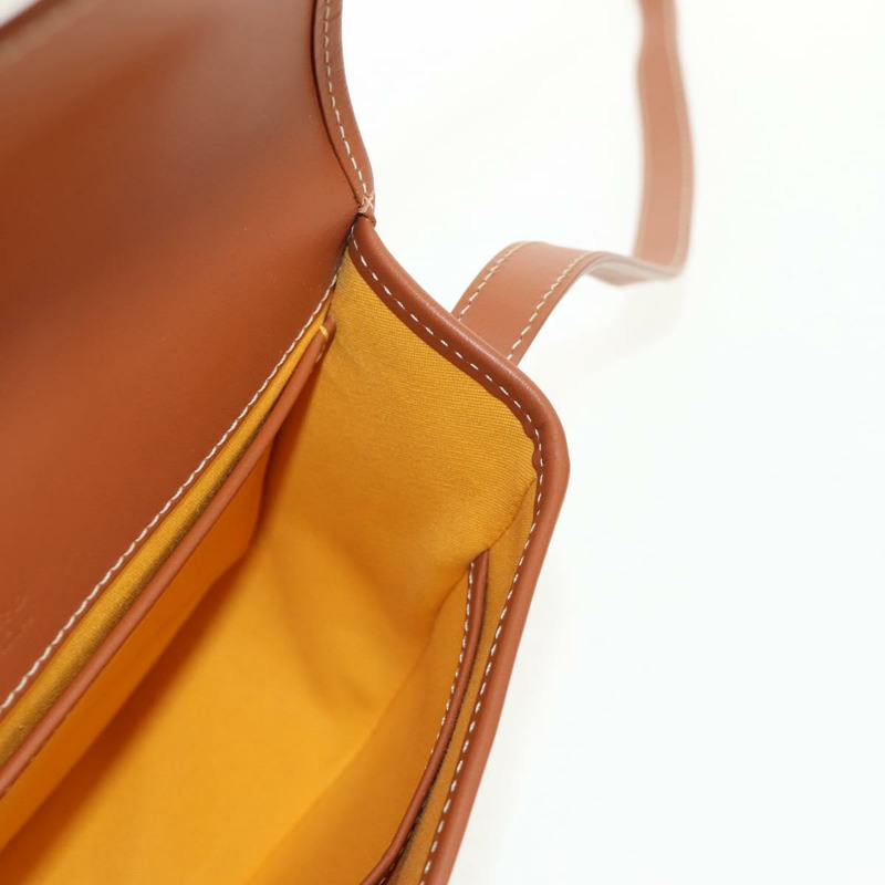 【日本直送】GOYARD 人字紋 Belvedere PM 單肩包 PVC 黑色銀色 正品 122843SAM-19