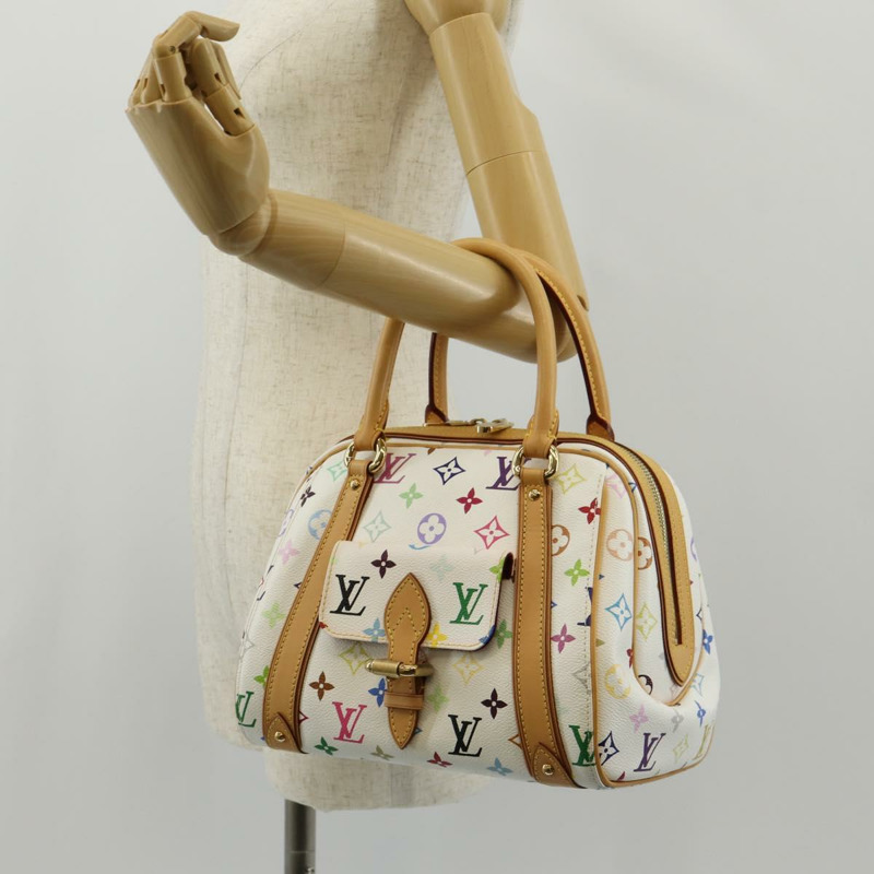 【日本直送】路易威登 Monogram Multicolor Priscilla 手提包 白色 M40096 正品 148523SAM-25