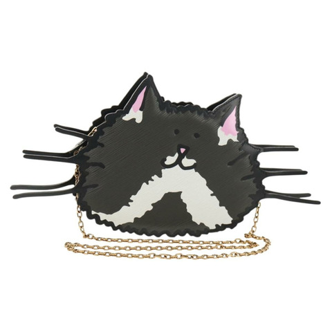 路易威登 Epi 貓臉手拿包 灰色 LV 正品 142442SA