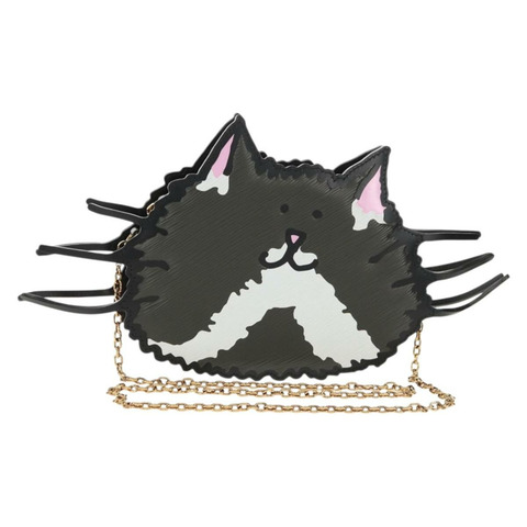 路易威登 Epi 貓臉手拿包 灰色 LV 正品 143170SA