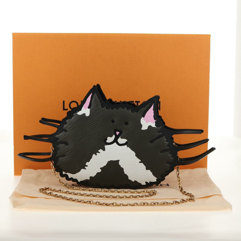 【日本直送】路易威登 Epi 貓臉手拿包 灰色 LV 正品 143170SA-11