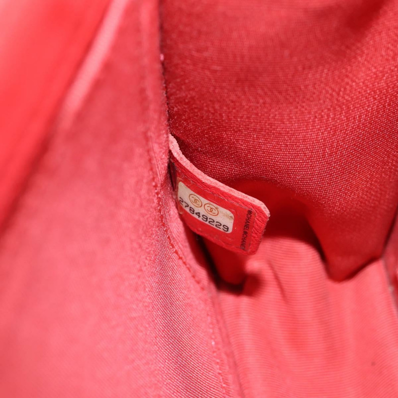 【日本直送】香奈兒鏈絎縫肩背包，小牛皮，兩用款，紅色，金色雙C標誌，正品編號140496SAM-9