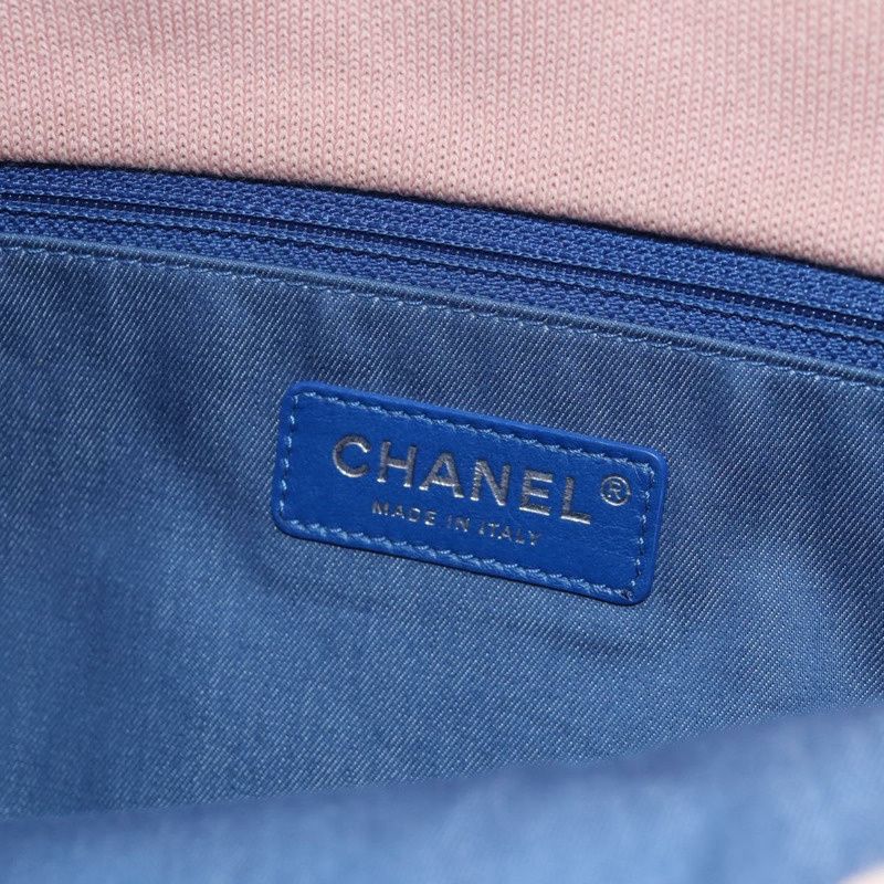 【日本直送】香奈兒 (CHANEL) 絎縫鏈條包 針織布 2way 粉紅色 銀色 CC 標誌 Auth 140495SM-24