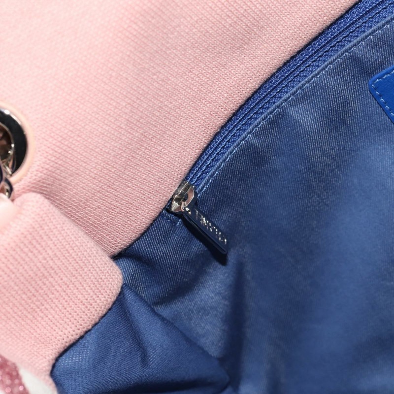 【日本直送】香奈兒 (CHANEL) 絎縫鏈條包 針織布 2way 粉紅色 銀色 CC 標誌 Auth 140495SM-27