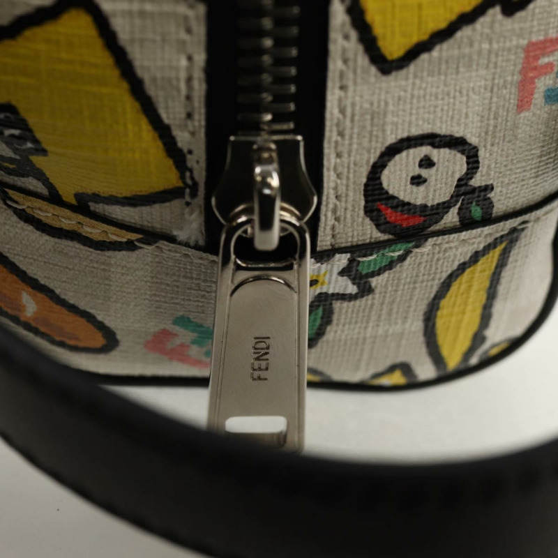 【日本直送】FENDI Zucca帆布手拿包 白色 銀色 正品 140366SAM-8