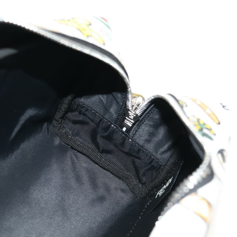 【日本直送】FENDI Zucca帆布手拿包 白色 銀色 正品 140366SAM-18