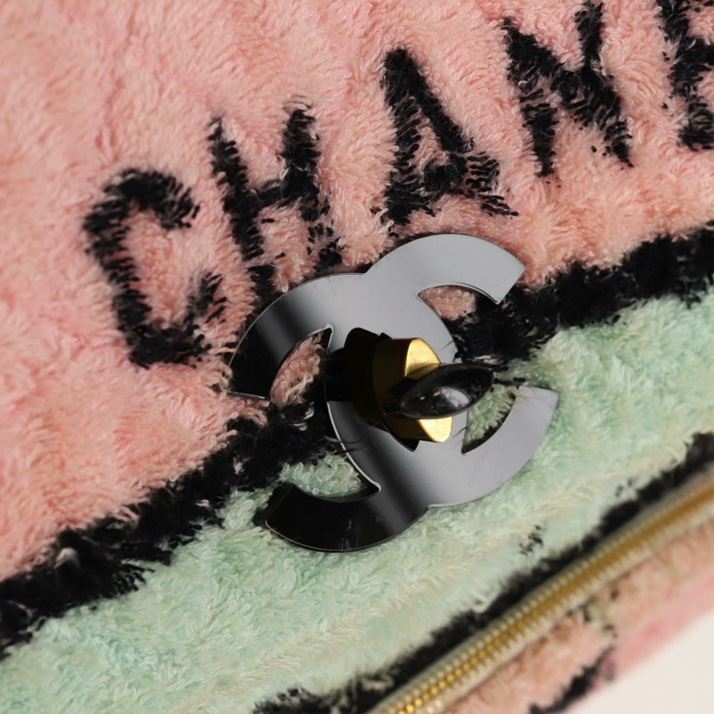 【日本直送】香奈兒 (CHANEL) 絎縫 COCO 標誌雙肩包，粉紅色金色 X 標誌，貨號 138517SM-29