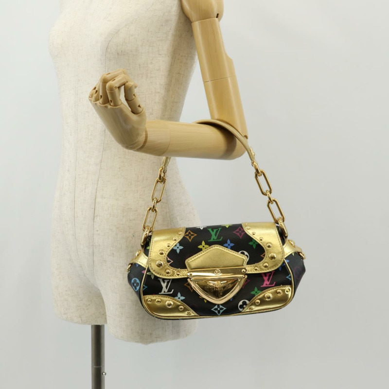 【日本直送】路易威登 Monogram Multicolor Marilyn 黑色肩背包 M40207 正品 121326SAM-24