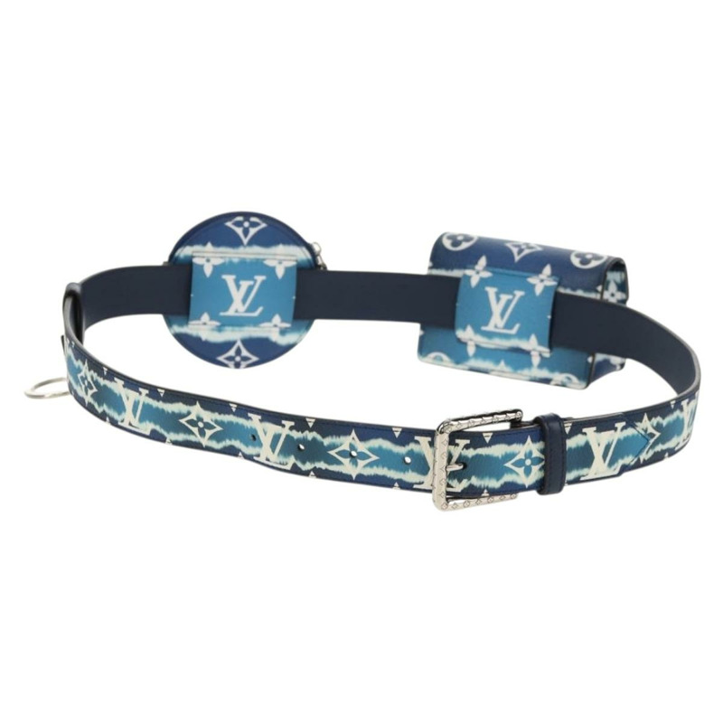 【日本直送】路易威登 Monogram Escal Ceinture 腰帶 37.6"" 藍色 M0253W LV 正品 147571SM-1