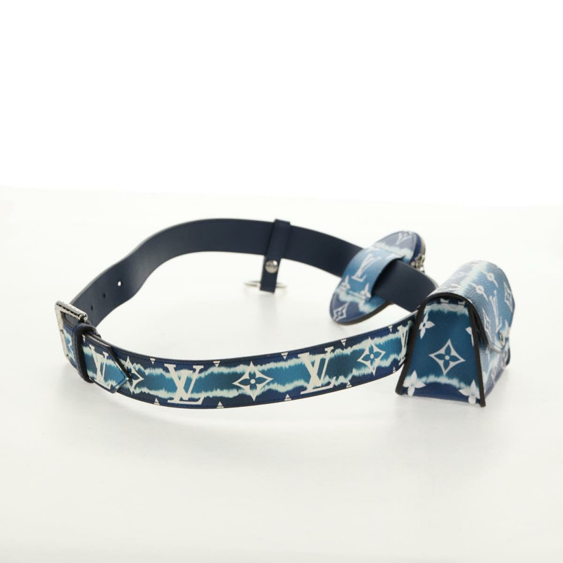 【日本直送】路易威登 Monogram Escal Ceinture 腰帶 37.6"" 藍色 M0253W LV 正品 147571SM-2