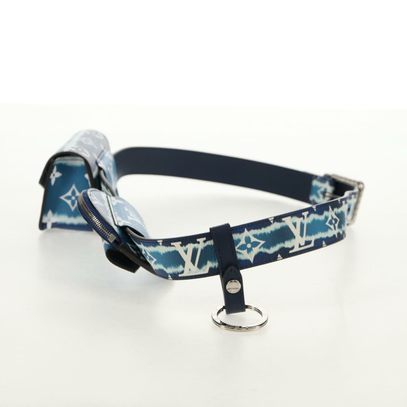 【日本直送】路易威登 Monogram Escal Ceinture 腰帶 37.6"" 藍色 M0253W LV 正品 147571SM-3