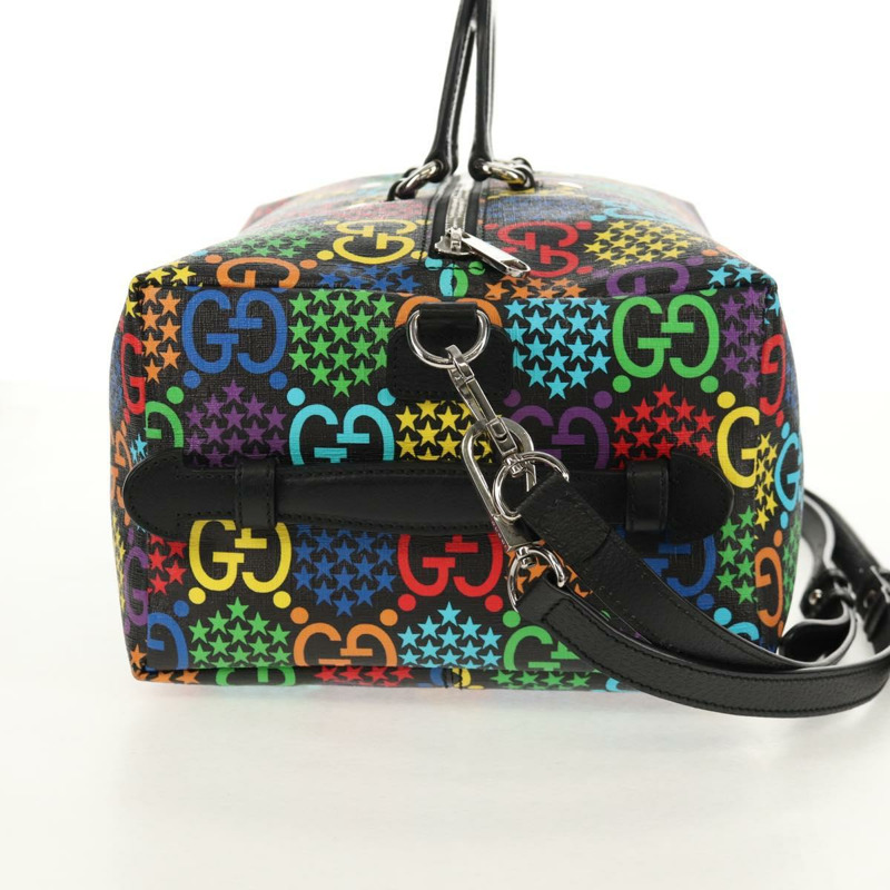 【日本直送】GUCCI GG迷幻波士頓包 PVC材質 兩用 多色 銀色 587866 正品 147573SAM-3