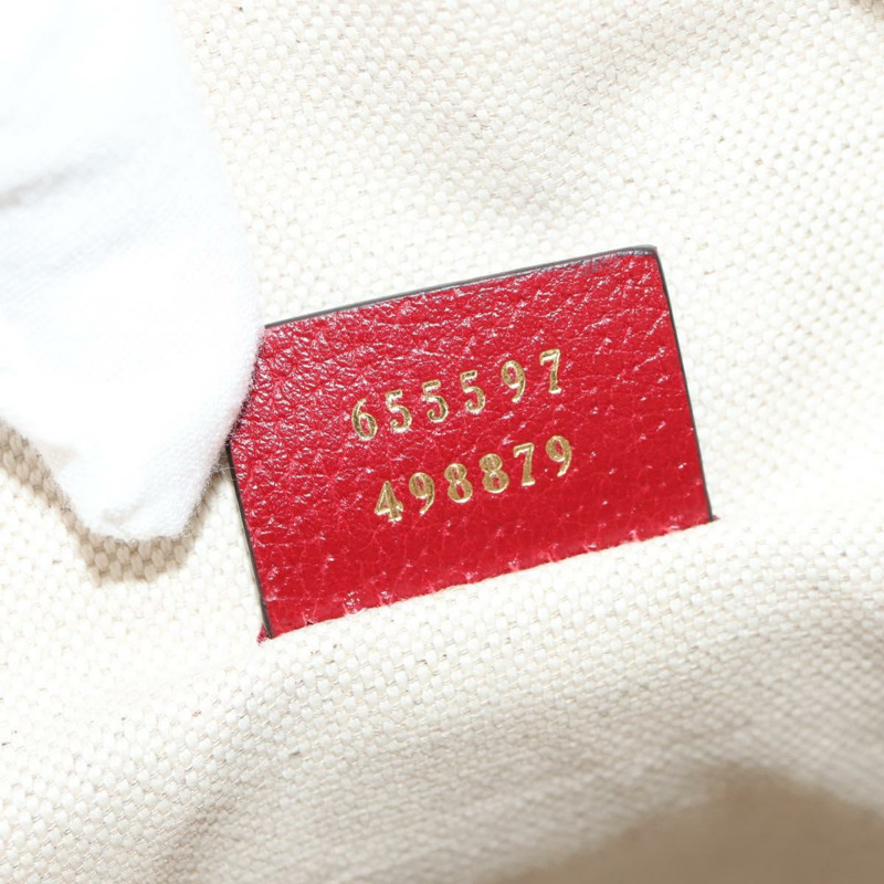 【日本直送】GUCCI Micro GG Supreme哆啦A夢聯名手提包 PVC 米色 655597 正品 147572SM-10