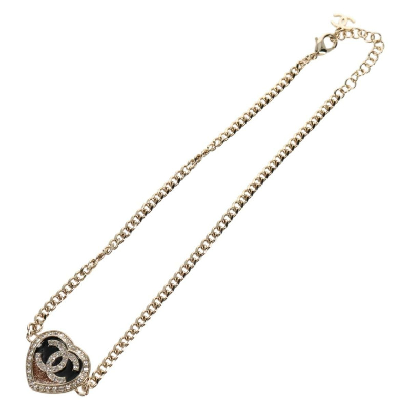 【日本直送】香奈兒心形項鍊 金屬 銀色 CC Auth BA7561SAM-1