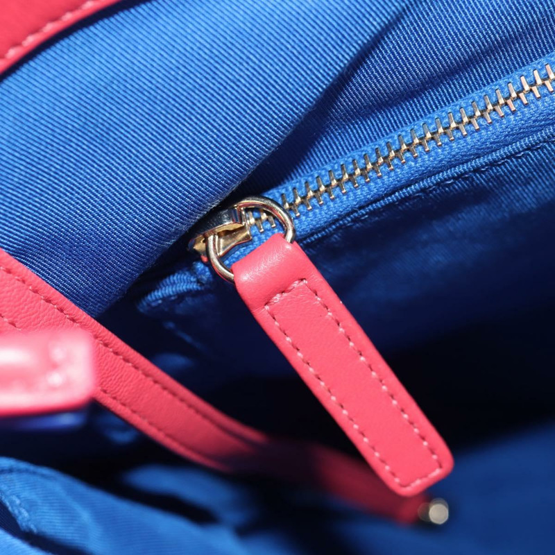 【日本直送】香奈兒 (CHANEL) 絎縫手袋，羊皮材質，兩用，藍色，金色雙C標誌，正品 BA7491SAM-21