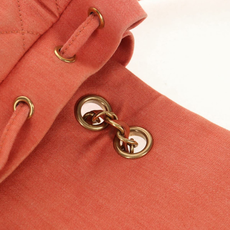 【日本直送】香奈兒 (CHANEL) 絎縫雙肩包，牛仔布，粉紅色，金色雙C標誌，貨號 145070SAM-24