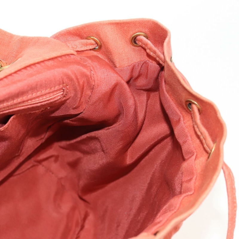 【日本直送】香奈兒 (CHANEL) 絎縫雙肩包，牛仔布，粉紅色，金色雙C標誌，貨號 145070SAM-27